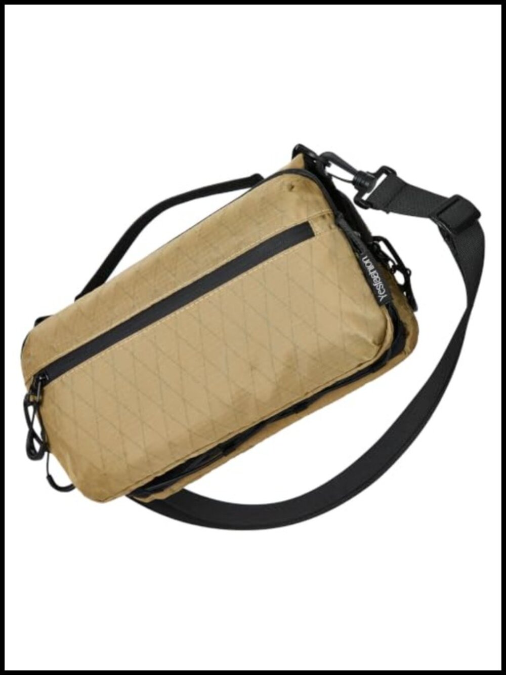 RFID Blocking Crossbody Sling Shoulder Bag with Expandable Water Bottle Holder